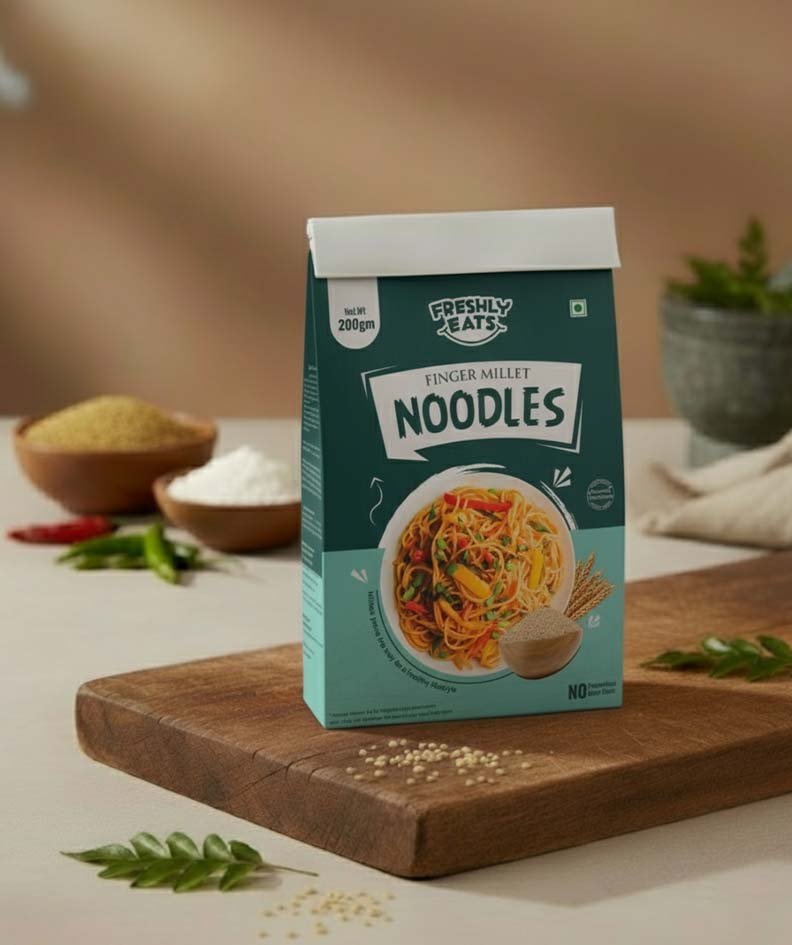 Finger Millet (Ragi) Noodles (200g) – FreshlyEats Finger Millet (Ragi) Noodles (200g) – FreshlyEats