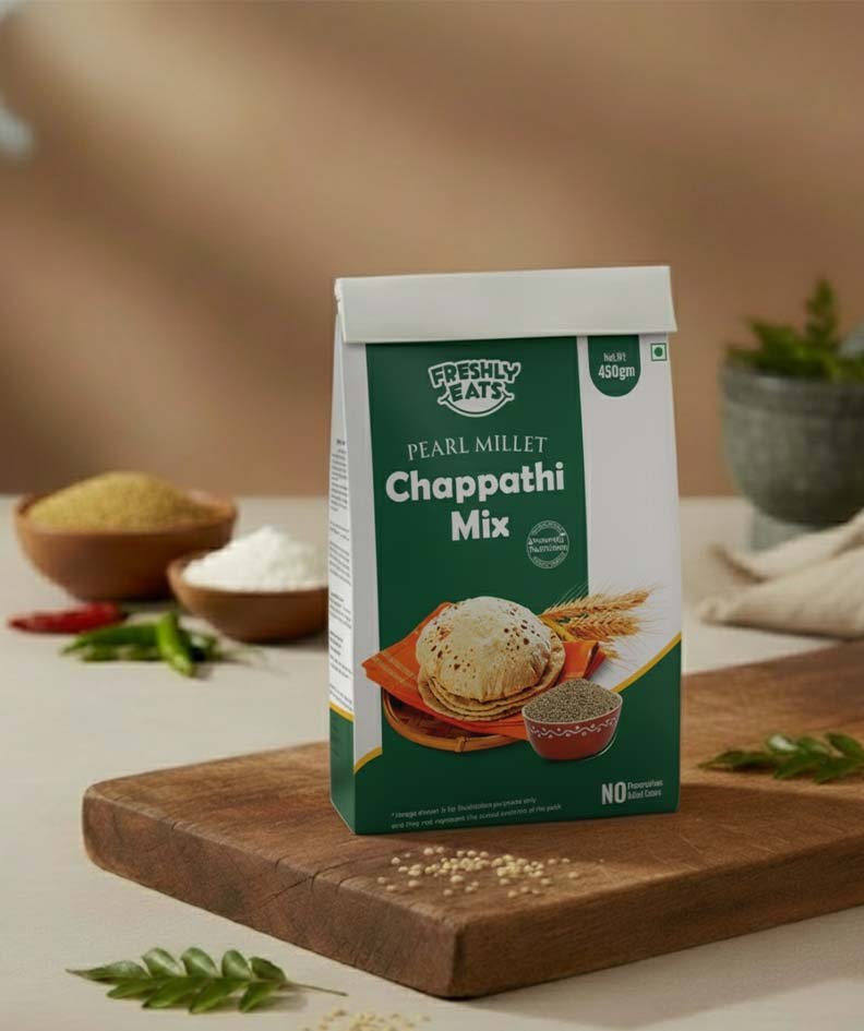 Pearl Millet Chapati Mix (450g) – FreshlyEats Pearl Millet Chapati Mix (450g) – FreshlyEats